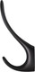 Миниатюра изображения товара Крючок для одежды AKS Roma двухрожковый (черный матовый)