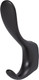 Миниатюра изображения товара Крючок для одежды AKS Roma двухрожковый (черный матовый)