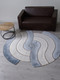Миниатюра изображения товара Коврик Karmen Hali Safir 00836T-DAIRE-GREY-BLUE (1.56х1.56)