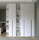 Миниатюра изображения товара Шкаф-гармошка Евва Лайн ЛН-2D.450.04(0Z/0Z) (бодега белый)
