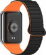 Миниатюра изображения товара Ремешок для умных часов Rumi Magnetic Loop для Xiaomi Mi Smart Band 8 Pro/Redmi Watch 4 (черный/оранжевый)