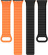 Миниатюра изображения товара Ремешок для умных часов Rumi Magnetic Loop для Xiaomi Mi Smart Band 8 Pro/Redmi Watch 4 (черный/оранжевый)