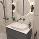 Миниатюра изображения товара Тумба с умывальником ЗОВ Дион 100 / D100LAFM7015MKV5-LDSPW6002