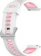 Миниатюра изображения товара Ремешок для умных часов Rumi Runner 22мм (белый/розовый)