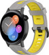 Миниатюра изображения товара Ремешок для умных часов Rumi Runner 22мм (серый/желтый)