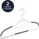 Миниатюра изображения товара Набор пластиковых вешалок-плечиков BOTANICA антискользящая (2шт, синий)