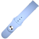 Миниатюра изображения товара Ремешок для умных часов Rumi Sport 22мм с кнопкой (белый/голубой)