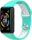 Миниатюра изображения товара Ремешок для умных часов Rumi Sport N-style для Honor Band 6/7/Huawei Band 6 (бирюзовый/белый)