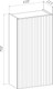 Миниатюра изображения товара Шкаф для ванной Runo Соренто 40 вертикаль (белый)