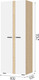 Миниатюра изображения товара Шкаф Стендмебель Санса ШК-02 2-х створчатый (белый/дуб сонома)