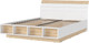 Миниатюра изображения товара Двуспальная кровать Стендмебель Санса КР-02 160x200 (белый/дуб сонома)