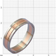 Миниатюра изображения товара Кольцо обручальное из комбинированного золота Кристалл CC78500226773 (р.21.5)