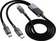 Миниатюра изображения товара Кабель Hoco U139 2в1 Type-C/Type-C+Type-C (черный)