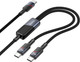 Миниатюра изображения товара Кабель Hoco U139 2в1 Type-C/Type-C+Type-C (черный)