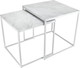 Миниатюра изображения товара Комплект журнальных столиков Мебелик МеталлАрт М002 (белый мрамор/белый)