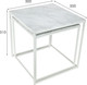 Миниатюра изображения товара Комплект журнальных столиков Мебелик МеталлАрт М002 (белый мрамор/белый)