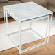Миниатюра изображения товара Комплект журнальных столиков Мебелик МеталлАрт М002 (белый мрамор/белый)
