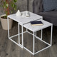 Миниатюра изображения товара Комплект журнальных столиков Мебелик МеталлАрт М002 (белый мрамор/белый)