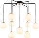 Миниатюра изображения товара Люстра Ambrella LH51001/6+3 SGD/BK/FR (золотой песок/черный/белый матовый)