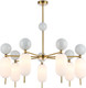 Миниатюра изображения товара Люстра Ambrella LH53106/7 BS/GR/FR (латунь/серый/белый матовый)