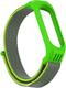 Миниатюра изображения товара Ремешок для фитнес-трекера Rumi Нейлоновый для Xiaomi Mi Band 6/5 (салатовый/серый)