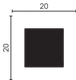 Миниатюра изображения товара Молдинг Decor-Dizayn 622-73SH (20х20x3000)