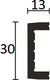 Миниатюра изображения товара Молдинг Decor-Dizayn 626-69 (30х13x3000)