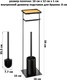 Миниатюра изображения товара Стойка для туалетной бумаги с ершиком El Casa 240374 (черный)