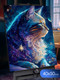 Миниатюра изображения товара Картина по номерам Флюид Космический кот 40x50 / SHR0538