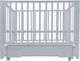 Миниатюра изображения товара Детская кроватка INDIGO Norden универсальный маятник+колеса, ящик (массив березы, серый)