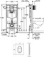 Миниатюра изображения товара Унитаз подвесной с инсталляцией Lauter Vortex 2110830 + GROHE Rapid SL 39504000 с кнопкой (округлая, хром)