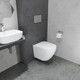 Миниатюра изображения товара Унитаз подвесной с инсталляцией Lauter Vortex 2110830+GROHE Solido 38811KF0+37131000 с кнопкой (прямоугольная, черный)