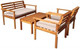 Миниатюра изображения товара Комплект садовой мебели National Tree Company Из акации / TP6015.0.2 (4 предмета)