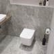 Миниатюра изображения товара Унитаз подвесной с инсталляцией Lauter Square 214903 + GROHE Rapid SL 38721001 + GROHE 37131000 (овальная, хром)