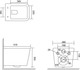 Миниатюра изображения товара Унитаз подвесной с инсталляцией Lauter Square 214903 + GROHE Rapid SL 39504000 (округлая, хром)