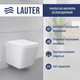 Миниатюра изображения товара Унитаз подвесной с инсталляцией Lauter Square 214903 + GROHE Rapid SL 38721001 (овальная, хром)