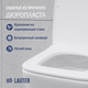 Миниатюра изображения товара Унитаз подвесной с инсталляцией Lauter Square 214903 + GROHE Rapid SL 38721001 (овальная, хром)