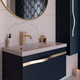 Миниатюра изображения товара Тумба под умывальник Lauter Eva 69 (черный матовый, ручка золото матовая сталь)