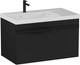 Миниатюра изображения товара Тумба под умывальник Lauter Eva 69 (черный матовый, ручка черная матовая сталь)