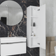 Миниатюра изображения товара Тумба под умывальник Lauter Eva 69 (белый глянец, ручка из матовой стали)