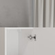 Миниатюра изображения товара Шкаф-полупенал для ванной Lauter Навесной Eva (белый глянец, ручка черный матовая сталь)