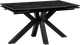 Миниатюра изображения товара Обеденный стол Woodville Бронхольм 140-200х80х77 / 532397 (черный мрамор/черный)