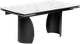 Миниатюра изображения товара Обеденный стол Woodville Готланд 160-220х90х79 / 553534 (белый мрамор/черный)