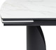 Миниатюра изображения товара Обеденный стол Woodville Готланд 160-220х90х79 / 553534 (белый мрамор/черный)