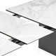 Миниатюра изображения товара Обеденный стол Woodville Денхольм 240-290х100х75 / 553548 (белый мрамор/черный)