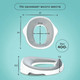 Миниатюра изображения товара Детская накладка на унитаз Kidzi Make-it-easy / KDZ6219 (белый/серый)