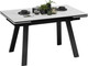 Миниатюра изображения товара Обеденный стол ТриЯ Дэкстон Тип 1 / 264172 (черный муар/керамика матовая белый мрамор)