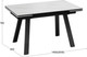 Миниатюра изображения товара Обеденный стол ТриЯ Дэкстон Тип 1 / 264172 (черный муар/керамика матовая белый мрамор)