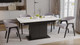 Миниатюра изображения товара Обеденный стол ТриЯ Детройт Тип 3 раздвижной / 272471 (черный/белый мрамор)