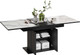 Миниатюра изображения товара Обеденный стол ТриЯ Детройт Тип 3 раздвижной / 272471 (черный/белый мрамор)